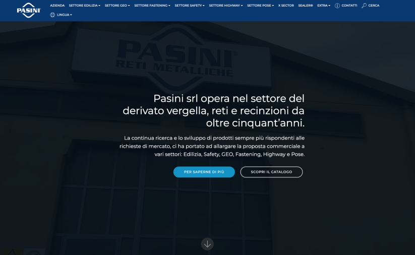 Sito internet Pasini srl